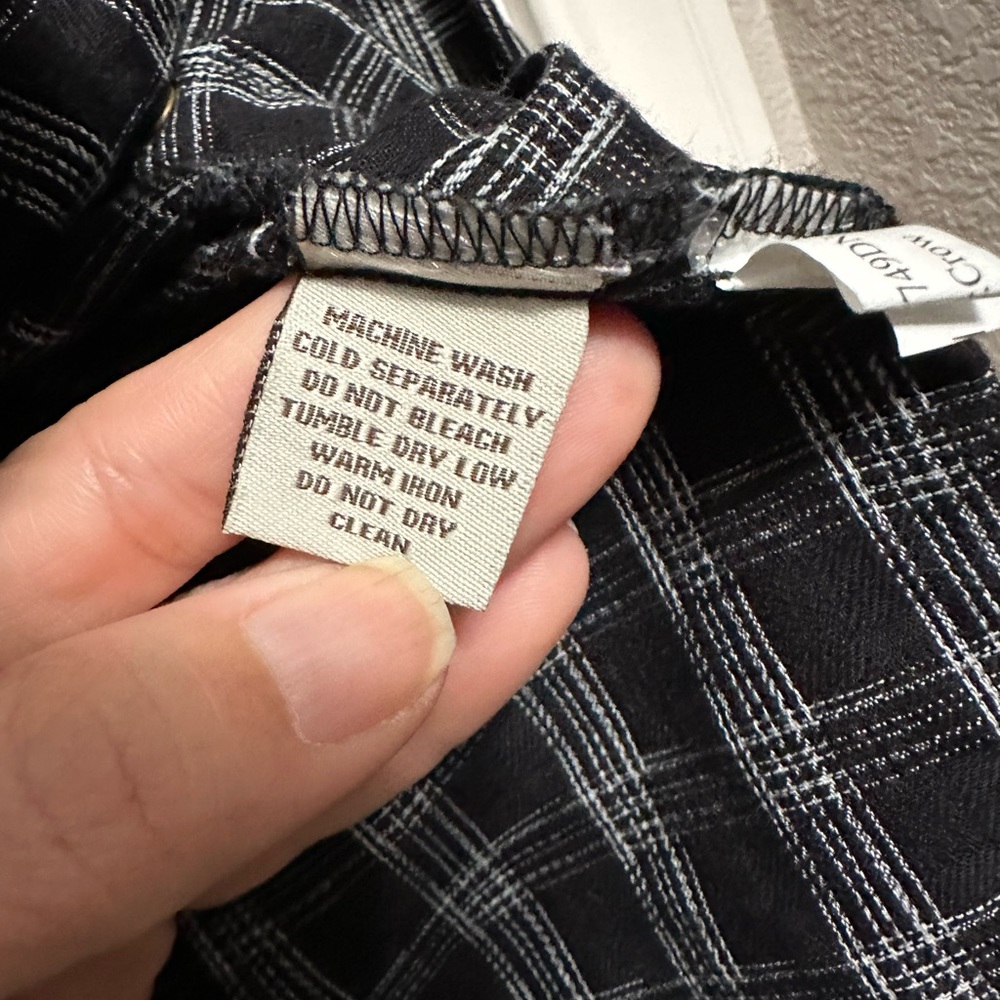 Crow & White Plaid Tier Bell-Sleeve Button-Up - Picture 7 of 11